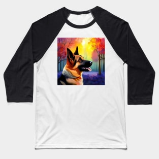 German Shepherd in the Forest Baseball T-Shirt